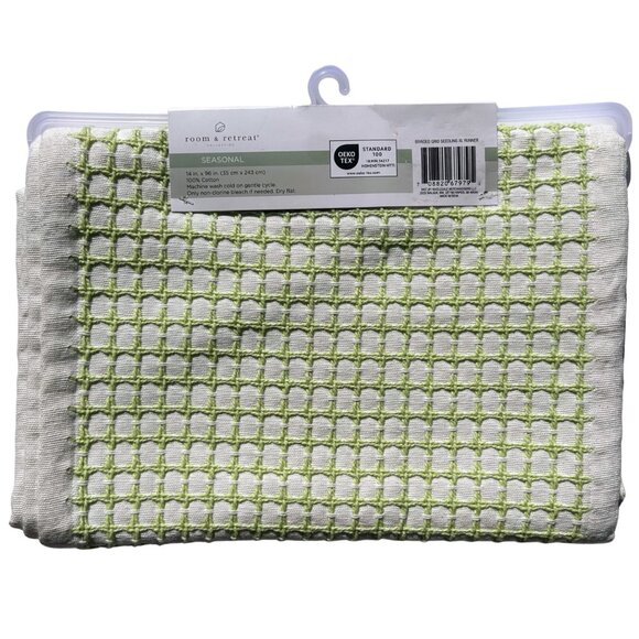 Room & Retreat Seasonal Braided Grid Extra Long Table Runner - Picture 3 of 3